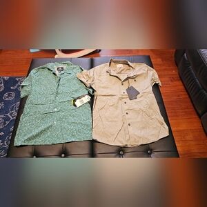 Boys large 10 12 dress shirts new volcom day and age